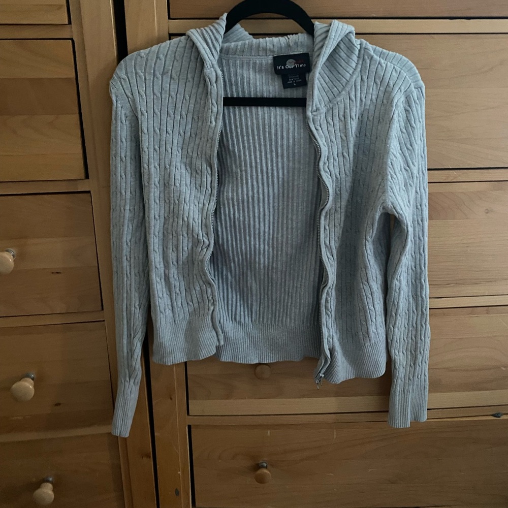 Zip Up Hooded Sweatshirt
